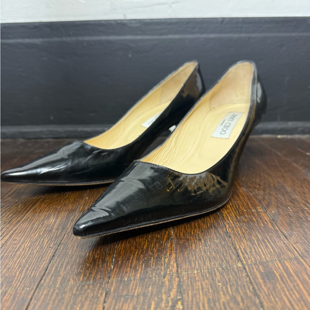 Jimmy Choo Black Patent Leather Heels